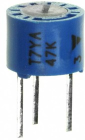 T7YA473MB40, Trimmer Resistors - Through Hole T7 YA 47K 20% BO e2