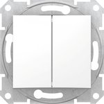 Sedna Белый Выключатель 2-клавишный 10А (сх.5) | SDN0300121 | Schneider Electric