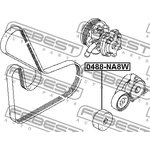 0488-NA8W, Ролик обводной приводного ремня