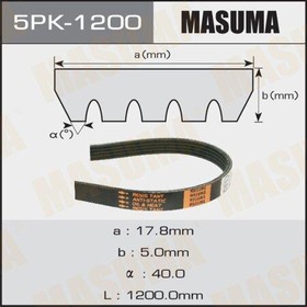 Фото 1/3 5PK-1200, Ремень поликлиновой 5PK1200 Masuma