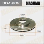 BD-5202, Диск тормозной Honda Fit/Jazz 02-08 передний 240 х 21 Masuma