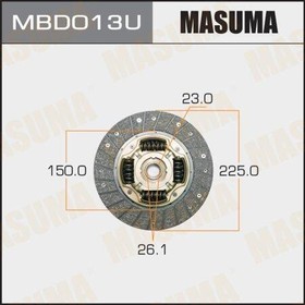 MBD013U, Диск сцепления [225 mm]