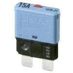 1610-21-20A, Circuit Breakers Miniaturised single pole press-to-reset cycling trip free thermal circuit breaker designed for automotive fuse