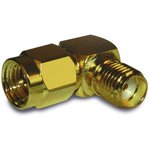 132172, RF Adapters - In Series SMA R/A PLUG TO JACK ADAPTER 50 OHM GOLD