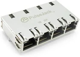 JT6-1480NL, Modular Connectors / Ethernet Connectors 1X4 W/LED'S PoE