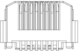 E6688-2C0222-L, Modular Connectors / Ethernet Connectors CONN RJ45,DIP -MID-MOUNT, w/oLED NPB