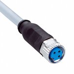 YF8U13-050VA1XLEAX, Straight Female 3 way M8 to 3 way Unterminated Sensor ...