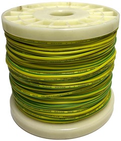 Провод гибкий силиконовый 20AWG 0,5 мм кв 100 м (желто-зеленый)