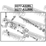 0277-A32RL, 0277-A32RL_суппорт тормозной задний левый!\ Nissan Maxima 94-06