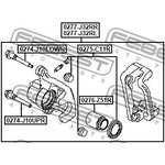 0277-J32RL, Суппорт тормозной задний левый