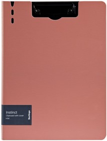 Папка-планшет с зажимом Instinct A4, пластик полифом, фламинго/черный PPf_93201