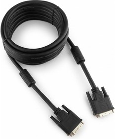 Кабель DVI-D dual link, 25M/25M, 4.5м черный, экран, ферритовые кольца CC-DVI2-BK-15