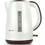 Чайник электрический VITEK VT-7055, 2150Вт, белый и коричневый