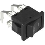SDDJE30500, Rocker Switches DPST Snap-in Right Angle