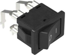 SDDJE30500, Rocker Switches DPST Snap-in Right Angle
