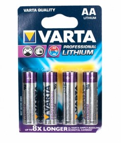 AA Батарейка VARTA Ultra FR6 BL4 Lithium, 4 шт.