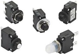 CMB-053-27G3N-B-A, Circuit Breakers 1-pole, Miniature Push-To-Reset Button, 125-250 VAC/ 32 VDC 5 amp circuit breaker, interrupting capacit