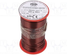 DN2E1,10-500G, Coil wire; double coated enamelled; 1.1mm; 0.5kg; -65?200°C