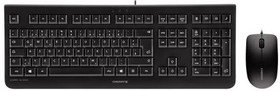 JD-0800FR-2, Keyboard and Mouse Set Wired AZERTY Black