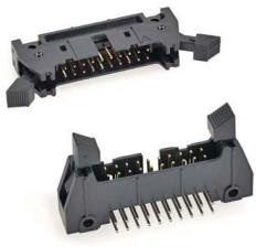 Фото 1/3 N3433-5302RB, Conn Ejector Header HDR 50 POS 2.54mm Solder RA Side Entry Thru-Hole