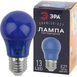 Лампочка светодиодная ЭРА STD ERABL50-E27 E27 / Е27 3Вт груша синий для ...