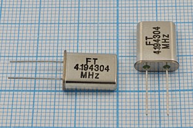 Резонатор кварцевый 4.194304МГц в корпусе HC49U, без нагрузки; 4194,304 \HC49U\S\ 30\\U[FT]\1Г (FT4,194304)