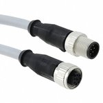 21348485882010, Sensor Cables / Actuator Cables M12-A 8PIN M/F ST DOUBLE END 1.0M PVC