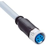 YF8U14-020VA3XLEAX, Female 4 way M8 to Unterminated Sensor Actuator Cable, 2m