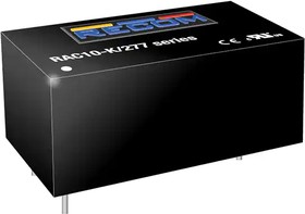 RAC10-12DK/277, 10W AC/DC-Converter 'POWERLINE' 2"x1" 4k