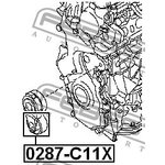 0287-C11X, Ролик натяжной приводного ремня (комплект)
