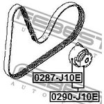 Ролик натяжной NISSAN QASHQAI J10E 2006.12-2013.12 FEBEST 0287-J10E