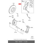 1824347, Колодки тормозные FORD Transit (06-) передние (комфорт) (4шт.) OE