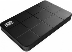 Внешний корпус USB 3.0 2.5" SATAIII HDD/SSD, пластик, чёрный, 3UB2P1 (BLACK)