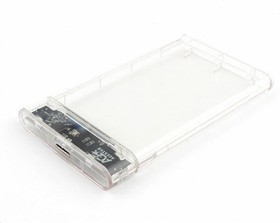 Внешний корпус USB 3.0 2.5" SATAIII HDD/SSD, пластик, прозрачный, 3UB2P4 (TRANSPARENCY)