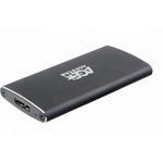 Внешний корпус USB 3.0 mSATA, алюминий, черный, 3UBMS2 (BLACK)