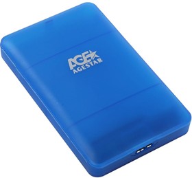 Внешний корпус USB 3.0 2.5" SATAIII HDD/SSD, USB 3.0, пластик, синий, 3UBCP3 (BLUE)