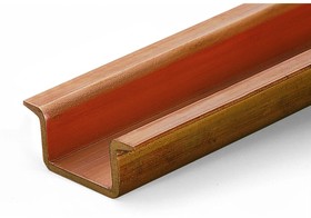 DIN rail, unperforated, 35 x 15 mm, W 2000 mm, copper, 210-198