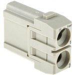 09140022601, Han-Modular Series Male Module, 2 Way, 1 Row, Rated At 40A, 1 kV ...