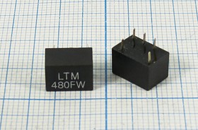 Пьезокерамический полосовой фильтр 480кГц с полосой пропускания 12кГц; №пкер ф 480 \пол\ 12/6\CFWM\5P (3P+2P)\LTM480FW