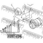 Ролик натяжной NISSAN FUGA Y50 2004.10-2009.11 FEBEST 0287-V36