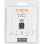 Bluetooth адаптер Digma D-BT400B BT 4.0+EDR class 1.5, USB, 20м, черный