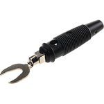 930584100, Black Male Test Terminal, 4 mm Connector, Screw Termination, 30A ...