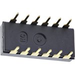 ADE06A04, 6 Way Through Hole DIP Switch SPST, Extended Slide Actuator