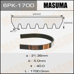 Ремень поликлиновый MASUMA 6PK-1700