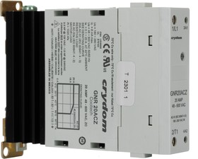 Фото 1/7 GNR20ACZ, GNR Series Solid State Relay, 20 A rms Load, DIN Rail Mount, 600 V rms Load, 260 V ac Control