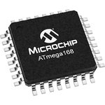 ATMEGA168-20AU, ATMEGA168-20AU, 8bit AVR Microcontroller, ATmega, 20MHz, 16 kB Flash, 32-Pin TQFP