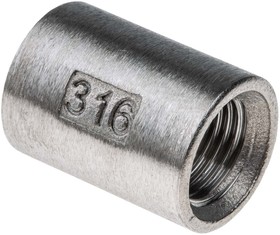 Фото 1/4 Stainless Steel Pipe Fitting Socket, Female G 1/4in x Female G 1/4in