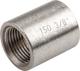 Фото 1/4 Stainless Steel Pipe Fitting Socket, Female G 3/8in x Female G 3/8in