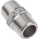 Stainless Steel Pipe Fitting Hexagon Hexagon Nipple, Male R 3/8in x Male R 3/8in