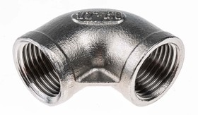 Фото 1/4 Stainless Steel Pipe Fitting, 90° Circular Elbow, Female G 1/2in x Female G 1/2in